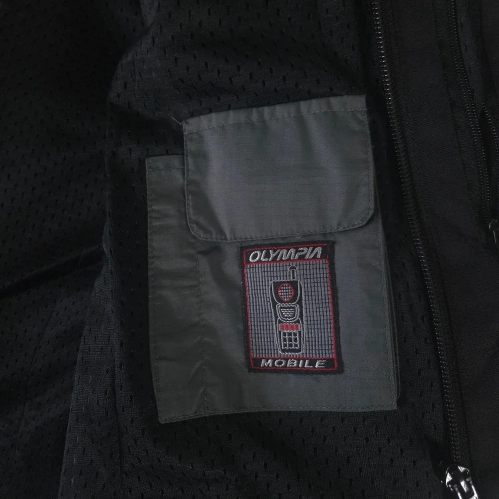 Olympia Moto Sports Jacket Mens XL Gray Black Mesh Padded 3M Reflective Riding